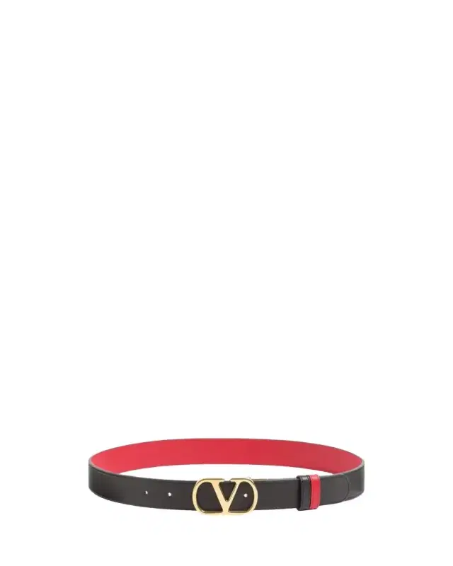 Valentino Garavani Reversible VLogo Signature Belt In Glossy Calfskin 30MM
