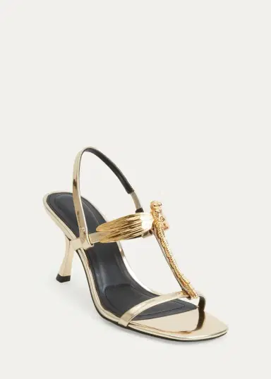 Simkhai 75mm Lula Dragonfly Metallic Leather Sandals | Thumbnail 2