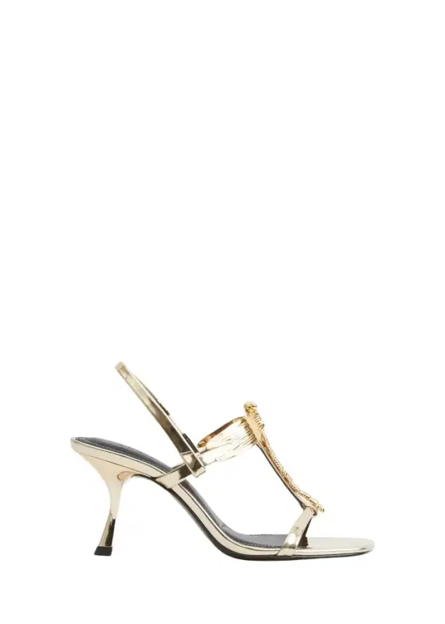 Simkhai 75mm Lula Dragonfly Metallic Leather Sandals