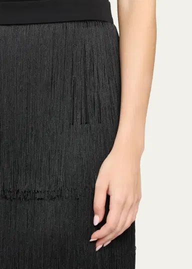 L'Agence Karolyn Fringe Midi Skirt | Thumbnail 5
