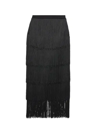 L'Agence Karolyn Fringe Midi Skirt | Thumbnail 1