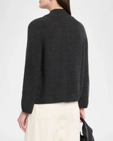 Autumn Cashmere Cashmere Mock-Neck Cardigan | Thumbnail 3