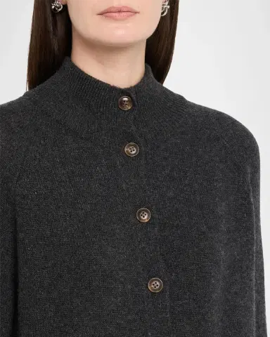 Autumn Cashmere Cashmere Mock-Neck Cardigan | Thumbnail 5