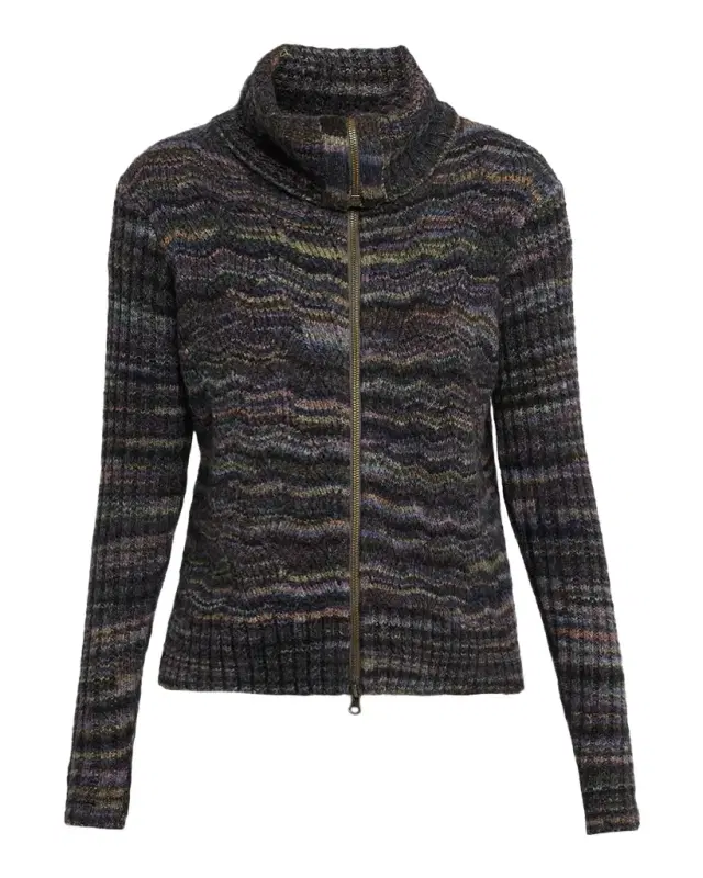 Autumn Cashmere Space-Dye Chevron Knit Jacket