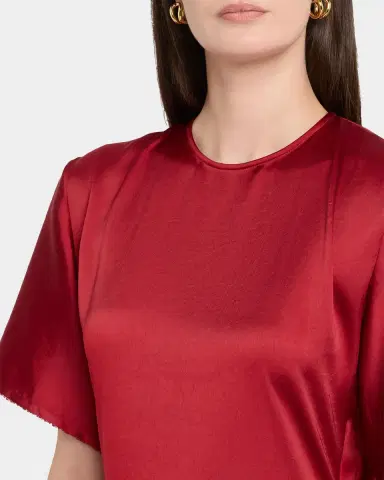 FFORME Imogen Fluid Satin Gathered Godet Midi Dress | Thumbnail 5 FFORME Imogen Fluid Satin Gathered Godet Midi Dress | Thumbnail 5