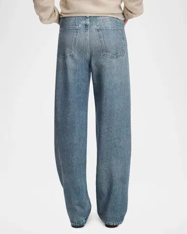rag & bone rb Miramar Terry Drawstring Wide-Leg Jeans | Thumbnail 3
