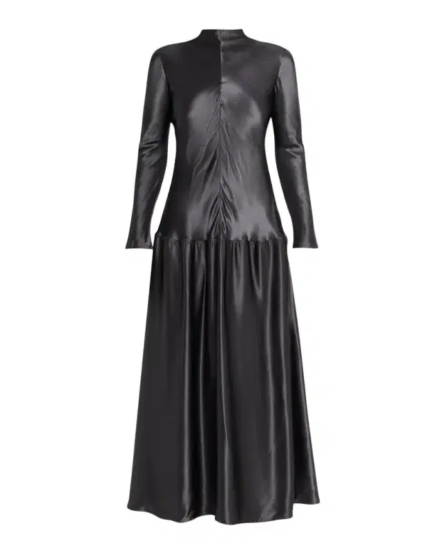 FFORME Mila Satin Drop-Waist Dress