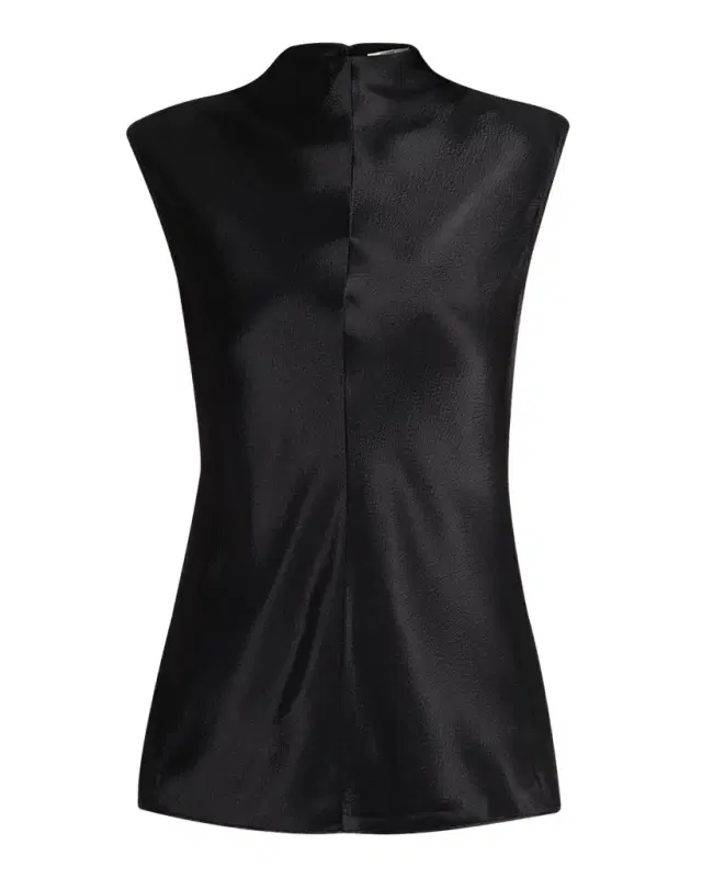 FFORME Rhea Sleeveless Hammered Satin Top