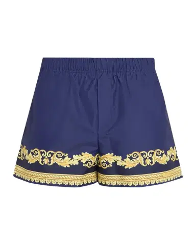 Versace Men's Baroque-Trim Swim Trunks | Thumbnail 1