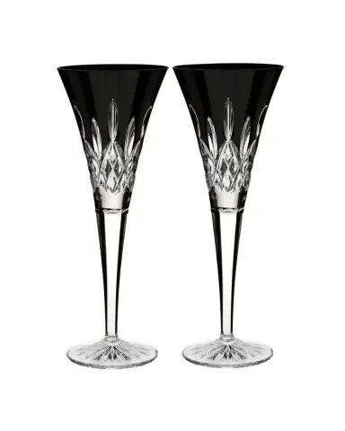 Waterford Crystal Lismore Black Flute Glasses, Set of 2 | Thumbnail 1