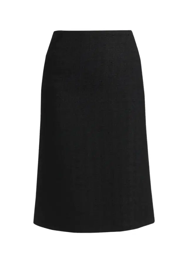 McQueen Sweetheart-Waist Lightweight Tweed Midi Skirt