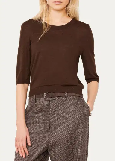 OFFICINE GÉNÉRALE Crewneck Wool-Silk Sweater | Thumbnail 4