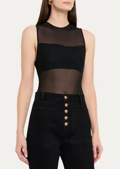 Alice + Olivia Mesh Bandeau Bodysuit | Thumbnail 4