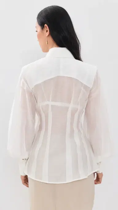 Aje Rosanna Shirt Ivory 6 | Thumbnail 3