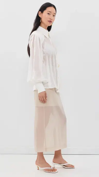 Aje Rosanna Shirt Ivory 6 | Thumbnail 4