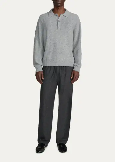 Frame Men's Boiled Wool Polo Sweater | Thumbnail 2