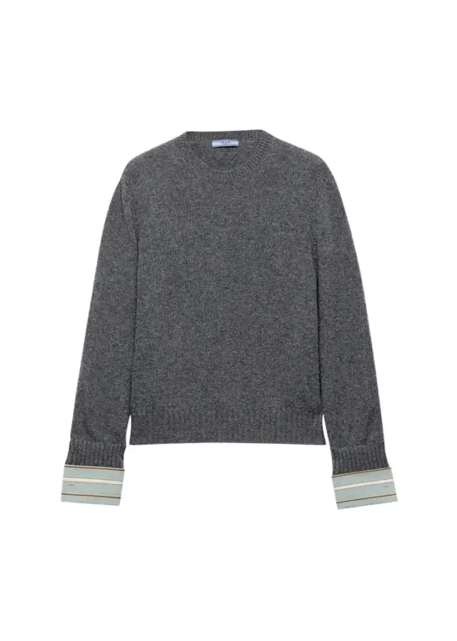 Prada Contrast-Cuff Cashmere-Wool Sweater