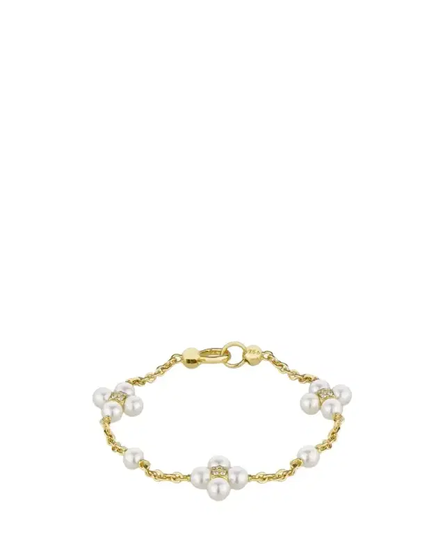 Paul Morelli 18K Yellow Gold Pearl and Diamond Sequence Bracelet