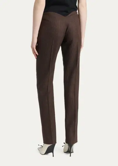 McQueen Sweetheart Ticking Striped Straight-Leg Pants | Thumbnail 3 McQueen Sweetheart Ticking Striped Straight-Leg Pants | Thumbnail 3
