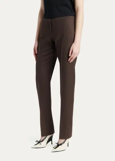 McQueen Sweetheart Ticking Striped Straight-Leg Pants | Thumbnail 4 McQueen Sweetheart Ticking Striped Straight-Leg Pants | Thumbnail 4