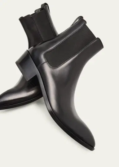 Tom Ford Men's Burnished Leather Chelsea Boots | Thumbnail 5