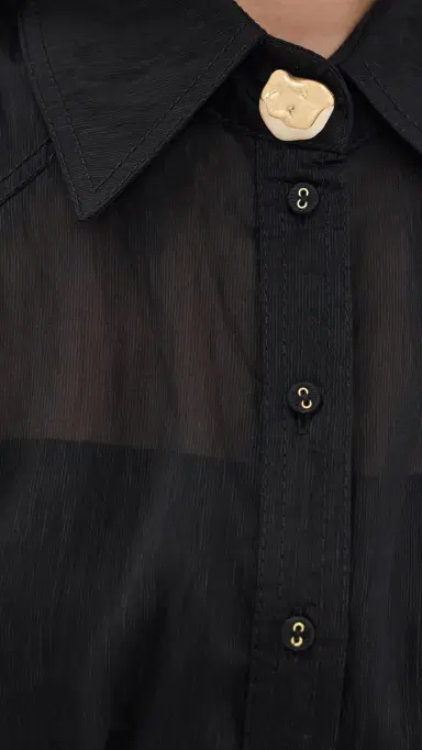 Aje Rosanna Mini Shirt Dress Black 6 | Thumbnail 6