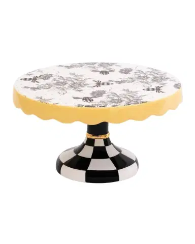 MacKenzie-Childs Bee Toile Ceramic Cake Stand | Thumbnail 1 MacKenzie-Childs Bee Toile Ceramic Cake Stand | Thumbnail 1