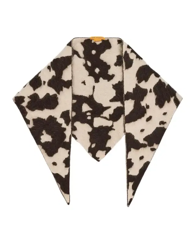 Guest In Residence Grizzly Cowhide Wild Rag Cashmere Scarf