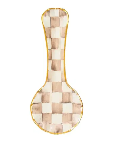 MacKenzie-Childs Mocha Check Spoon Rest | Thumbnail 1 MacKenzie-Childs Mocha Check Spoon Rest | Thumbnail 1