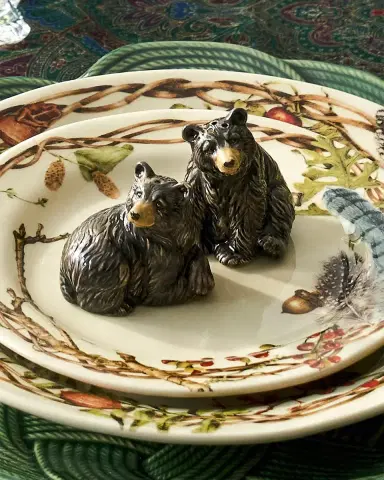 Juliska Clever Creatures Black Bear Salt & Pepper Shakers Set | Thumbnail 5