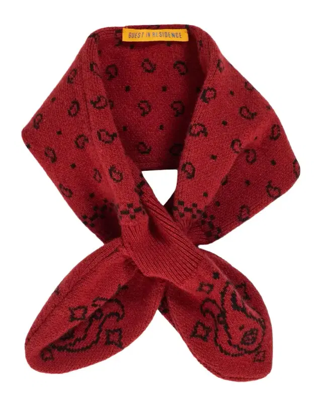 Guest In Residence Bandana Bowtie Wool-Cashmere Scarf