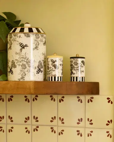MacKenzie-Childs Bee Toile 2-Piece Ceramic Canister Set | Thumbnail 3 MacKenzie-Childs Bee Toile 2-Piece Ceramic Canister Set | Thumbnail 3