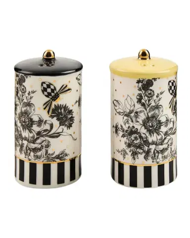 MacKenzie-Childs Bee Toile 2-Piece Ceramic Canister Set | Thumbnail 1 MacKenzie-Childs Bee Toile 2-Piece Ceramic Canister Set | Thumbnail 1