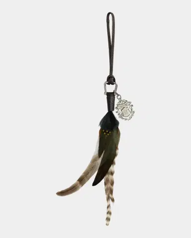 Ralph Lauren Leather & Feather Bag Charm | Thumbnail 3