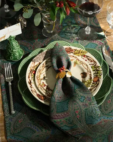 Juliska Paisley Table Runner, 18" x 90" | Thumbnail 4 Juliska Paisley Table Runner, 18" x 90" | Thumbnail 4