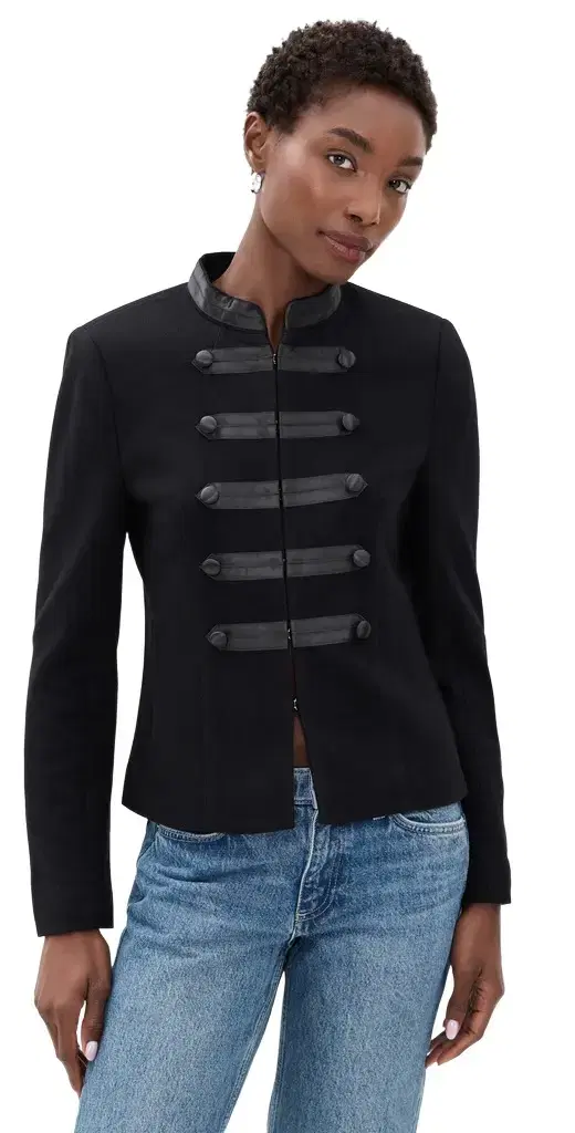 rag & bone Mercer Regalia Wool Blazer Black
