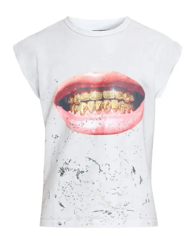 PURPLE en's Textured Jersey Graphic Sleeveless T-Shirt