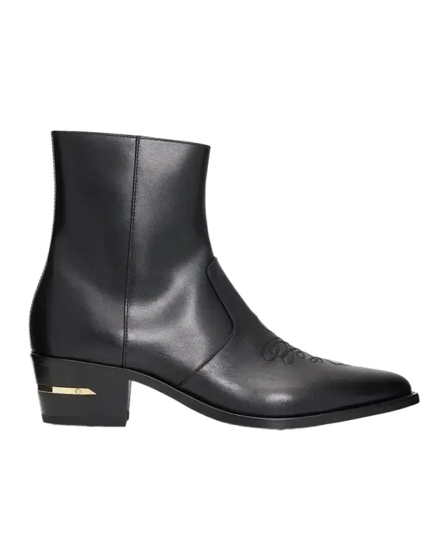AMIRI Men's Leather MA Point-Toe Zipped Ankle Boots