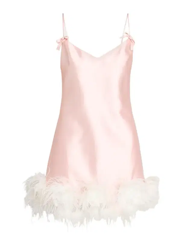 Self-Portrait Taffeta Feathered A-Line Mini Dress