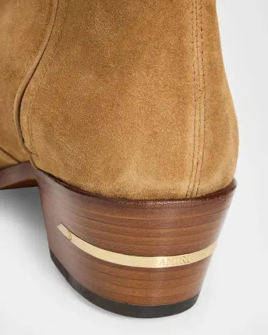 AMIRI Men's Suede MA Point-Toe Zipped Ankle Boots | Thumbnail 3