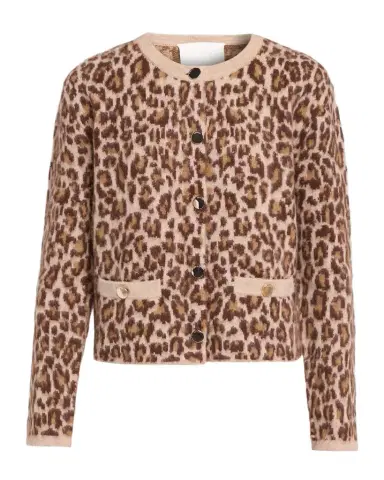 Sablyn Char Leopard Shrunken Cashmere Cardigan | Thumbnail 1 Sablyn Char Leopard Shrunken Cashmere Cardigan | Thumbnail 1