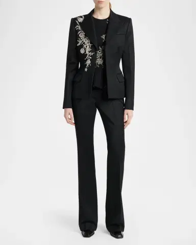 McQueen Asymmetric Jacquard Peplum Top | Thumbnail 2 McQueen Asymmetric Jacquard Peplum Top | Thumbnail 2
