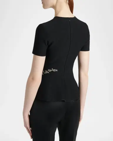 McQueen Asymmetric Jacquard Peplum Top | Thumbnail 3 McQueen Asymmetric Jacquard Peplum Top | Thumbnail 3