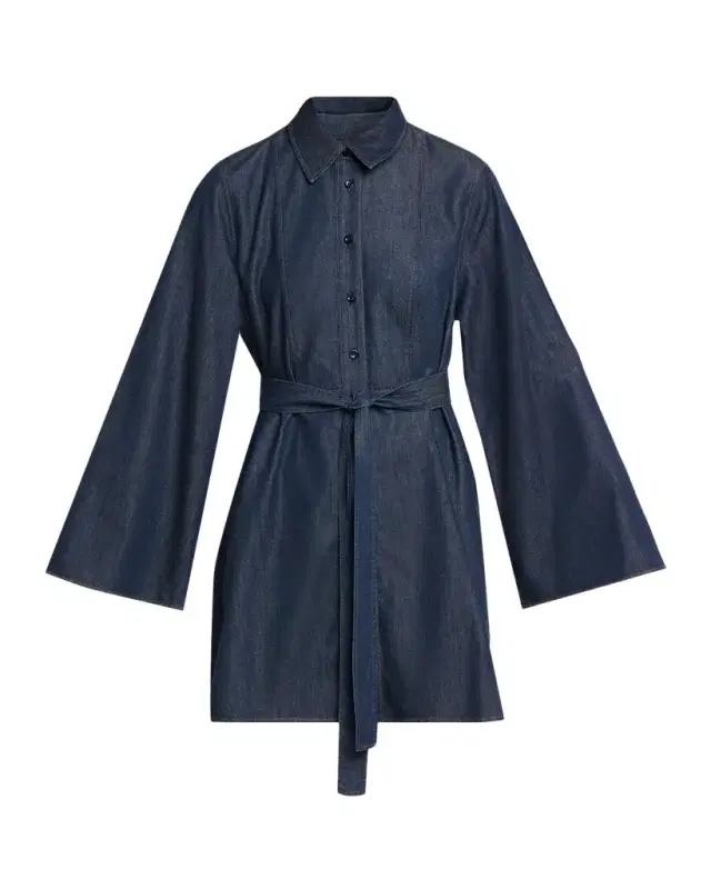 Frame The Denim Tuxedo Belted Mini Dress