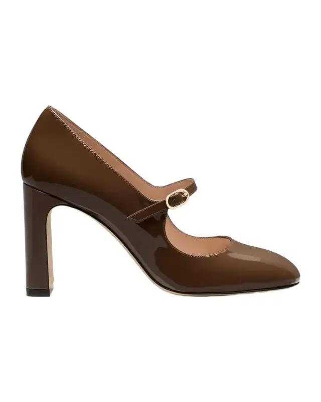 Stuart Weitzman 85mm Babette Patent Leather Mary-Jane Pumps