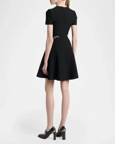 McQueen Volume Asymmetric Jacquard Mini Dress | Thumbnail 3 McQueen Volume Asymmetric Jacquard Mini Dress | Thumbnail 3