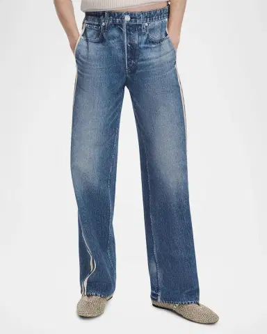 rag & bone rb Miramar Terry Wide-Leg Track Jeans | Thumbnail 4 rag & bone rb Miramar Terry Wide-Leg Track Jeans | Thumbnail 4