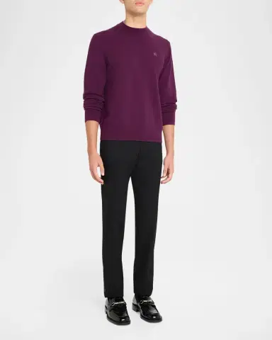 Burberry Men's Clifford EKD-Embroidered Crewneck Sweater | Thumbnail 2