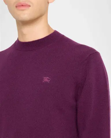 Burberry Men's Clifford EKD-Embroidered Crewneck Sweater | Thumbnail 5