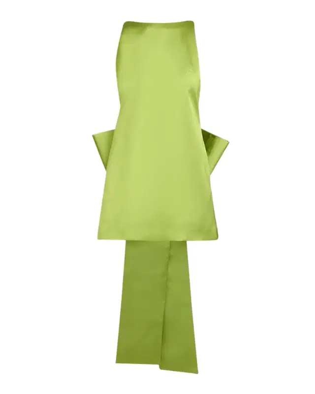 Self-Portrait Satin Bow Mini Dress